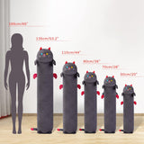 Peluche de gato larga de 20 pulgadas  negro