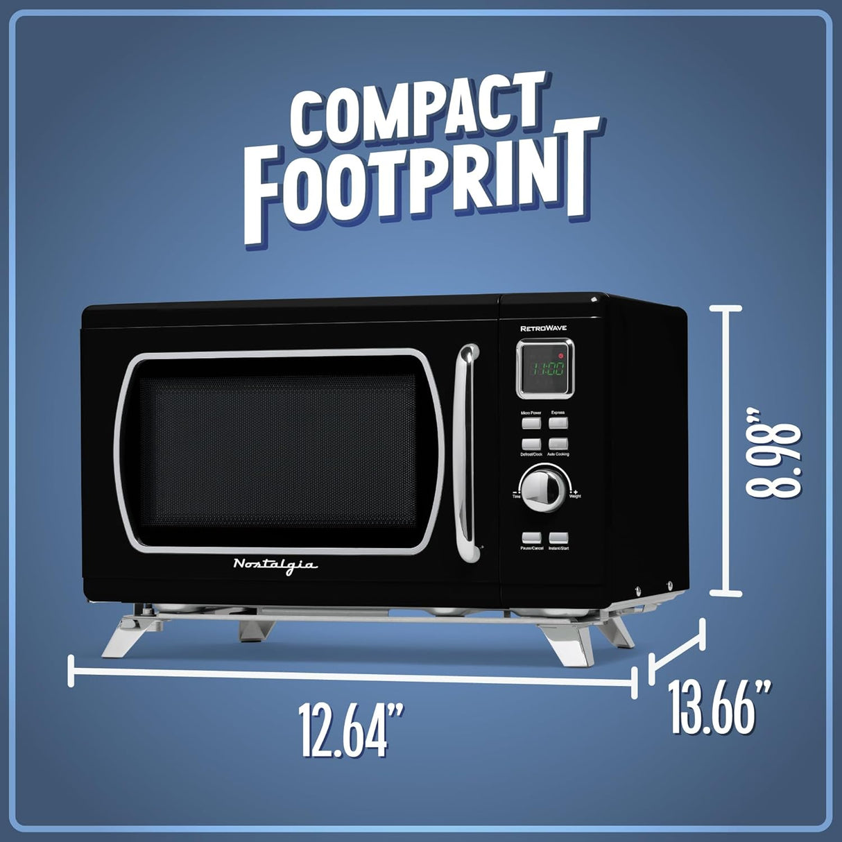 Horno Microondas Nostalgia 0.9 cu ft 900W 8 Programas