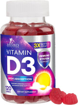Gomas de Vitamina D3 Extra Fuerte 5000 IU - Suplemento 120 Uds