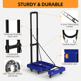 Carretilla Plegable 500 LB, Carro de Carga 6 Ruedas, Modelo A