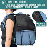 Mochila de lujo para gatos y viajes senderismo azul