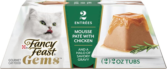 Golosinas Mousse de Pollo Fancy Feast con Salsa - Pack de 8