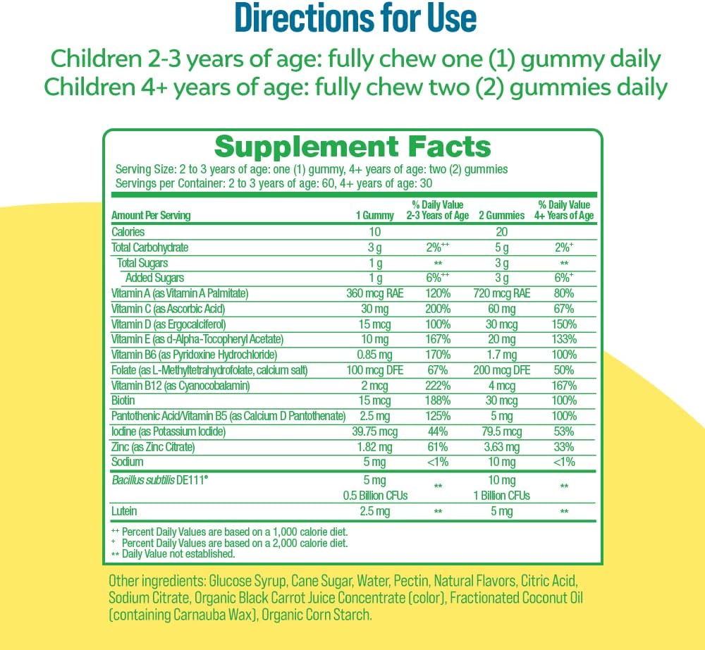 Gomitas Multivitamínicas y Probióticas para Niños