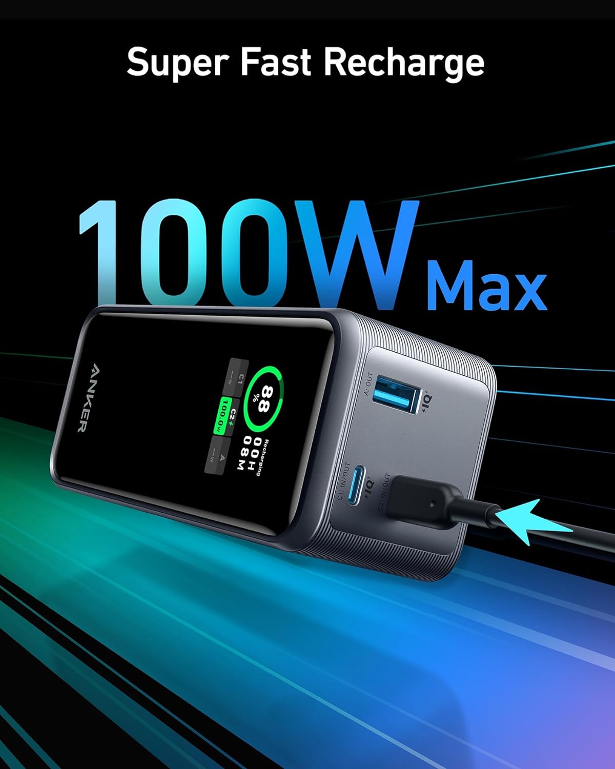 Cargador portátil de 20,000 mAh con salida de 200 W