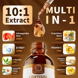 Cortisol Supplements, 21 en 1, Ashwagandha, L-Theanine, 60ml