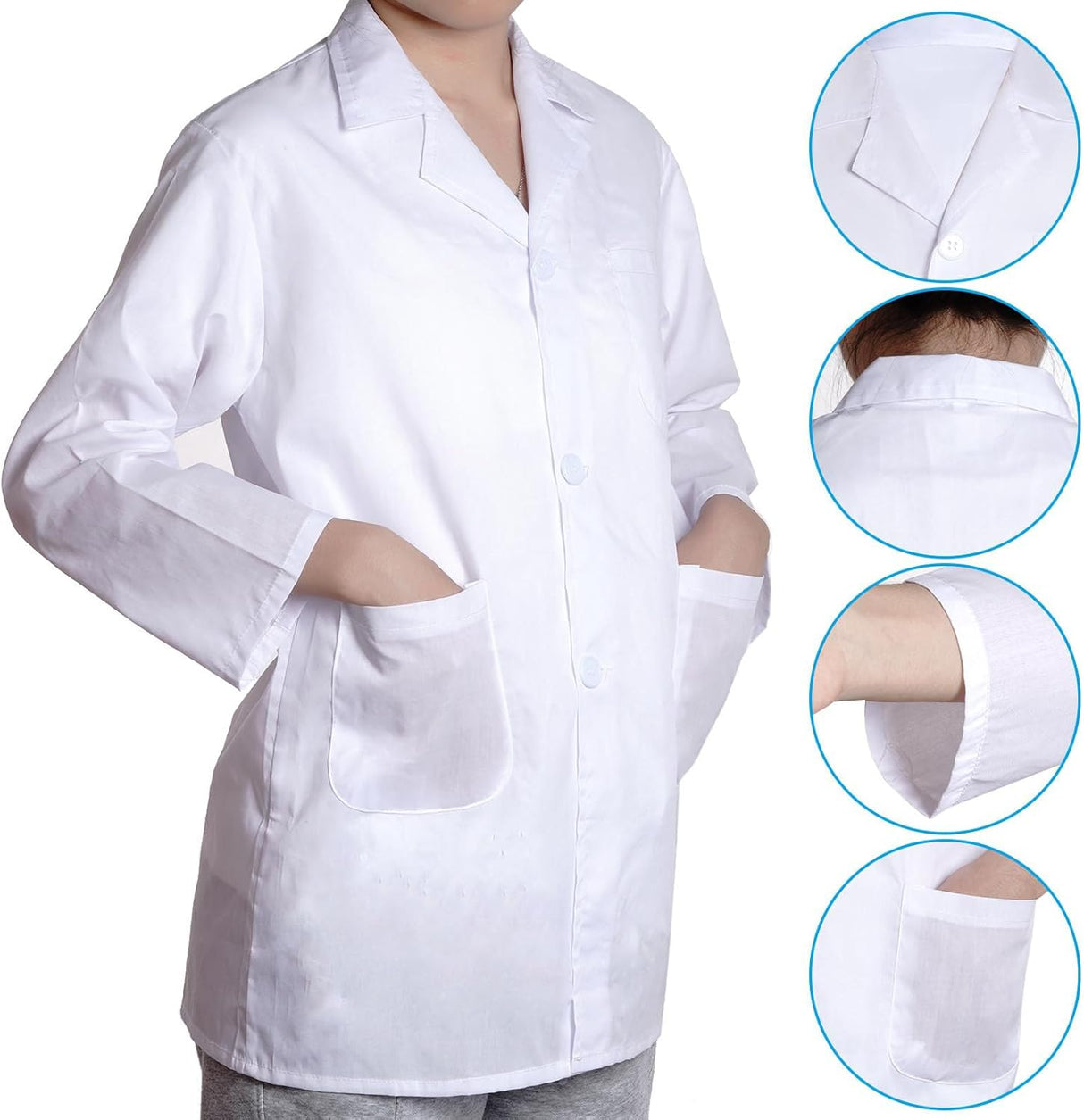 Disfraz de Doctor Científico, Kit Infantil con Bata y Gafas
