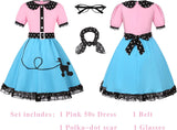 Disfraz de niña 50s Poodle Cutie Set para Halloween - 1950s