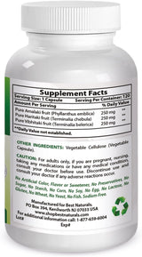 Suplemento Best Naturals Triphala 750 mg 120 Vcaps