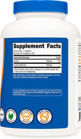 Nutricost Bitartrato de Colina 650mg, 240 cápsulas veganas