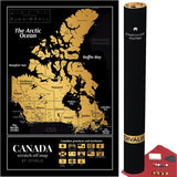Póster Rascable de Canadá 24x16 con Parques Nacionales