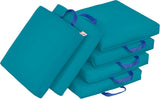 ECR4Kids SoftZone - Cojines de suelo, cuadrados, asientos flexibles, turquesa, 6 piezas