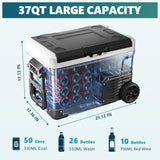 Refrigerador portátil 12V/24V, congelador eléctrico, 37QT