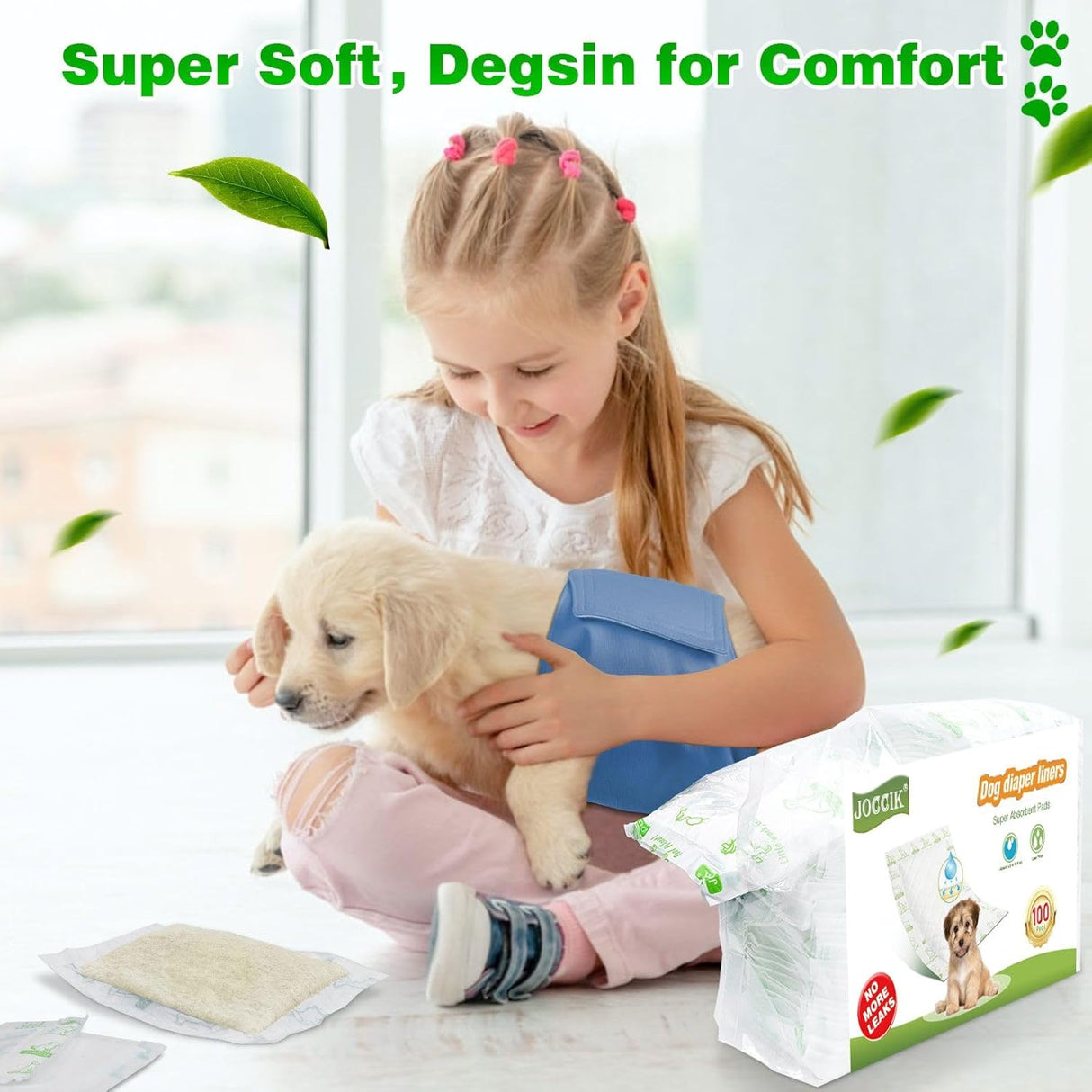 Pañales para perros, 100 unidades súper suaves y absorbentes, almohadillas