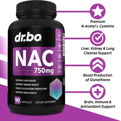 Suplemento NAC Píldoras  N-acetil cisteína de vitamina pura