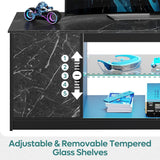 Bestier Soporte TV LED con enchufes, estante ajustable 58