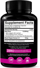 Cápsulas de Extracto de Remolacha 12000mg - Potente Suplemento