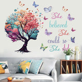 Vinilo Decorativo She Believed She Could - Inspirador Murales