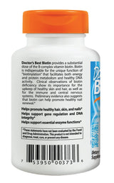 Doctor's Best Biotin, No-GMO, Vegano, Sin Gluten, Soporta