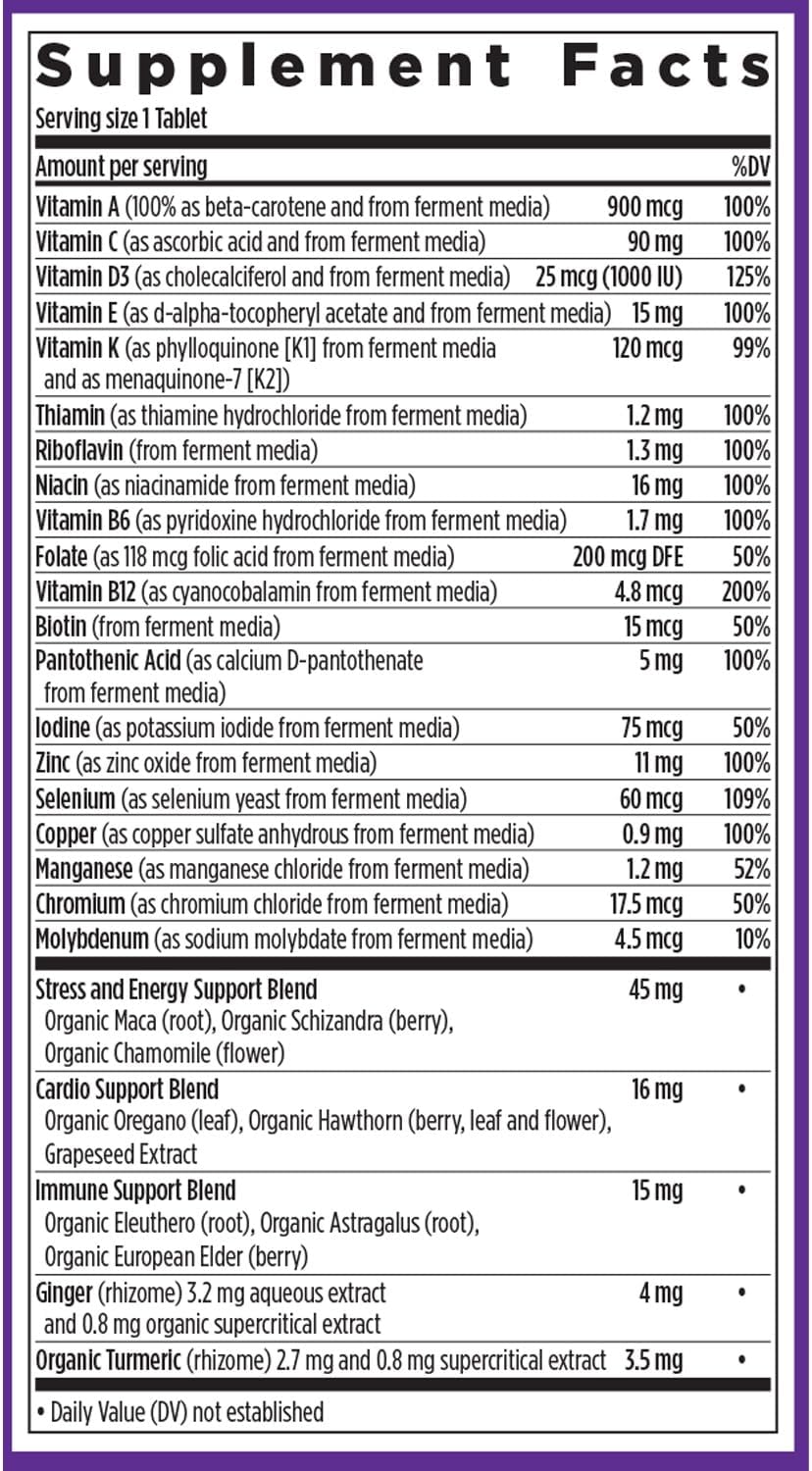 Multivitamínico para hombres New Chapter, 72 ct, orgánico, sin GMO