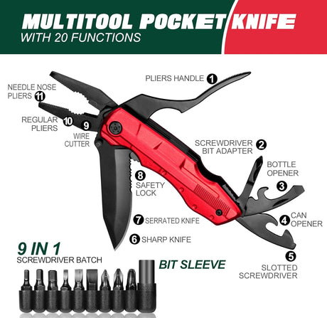 Cuchillo de bolsillo multiherramienta, regalos de caza