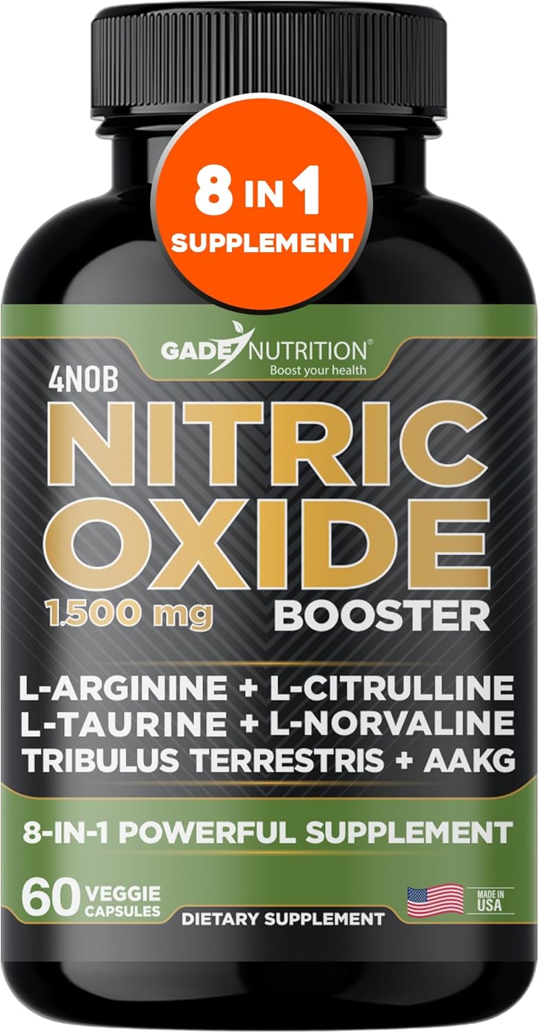 Gade Nutrition Suplemento Nitric Oxido - L Arginina, Energía, Rendimiento