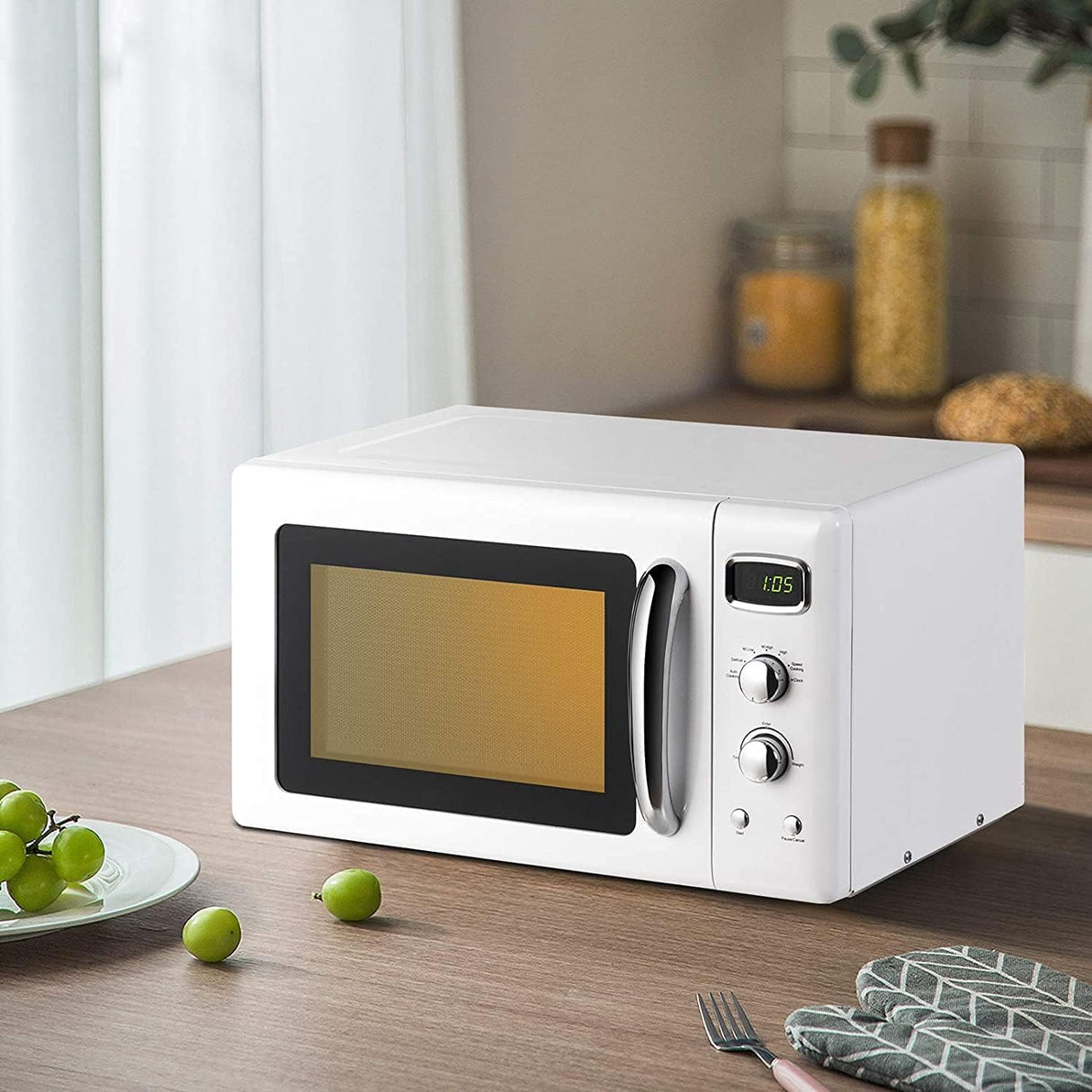 Horno microondas GOFLAME 0.9Cu.ft 900W con función de cocción