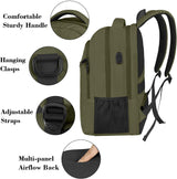 Mochila de viaje para laptop de 15.6 pulgadas verde