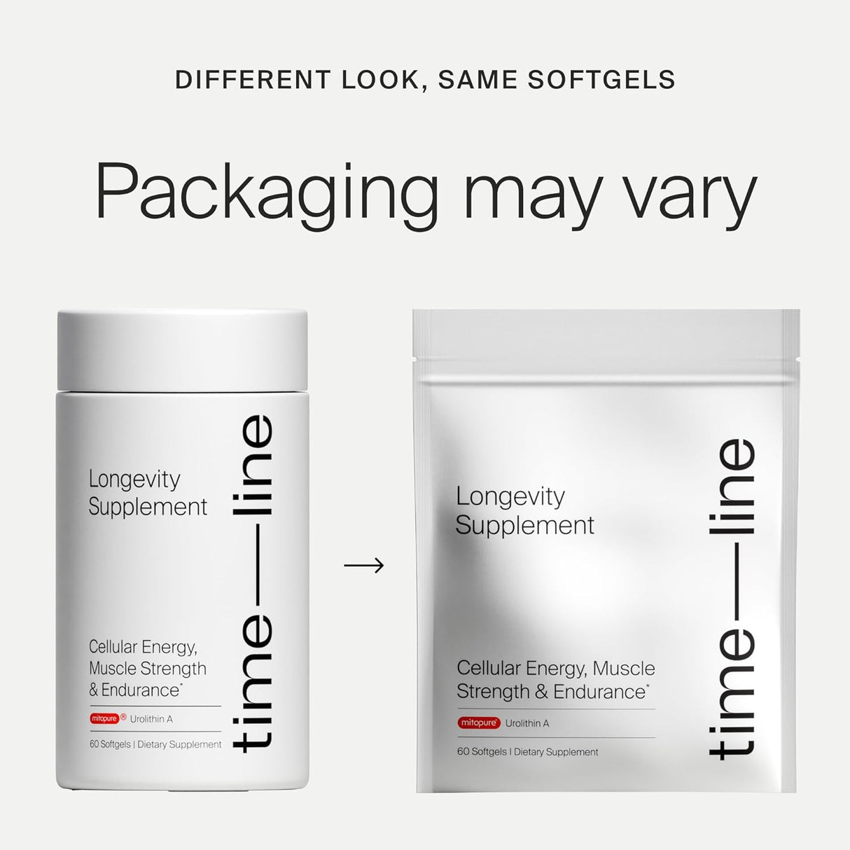 Mitopure Urolithin A Suplemento, Apoyo Salud Envejecimiento, 60 Cápsulas