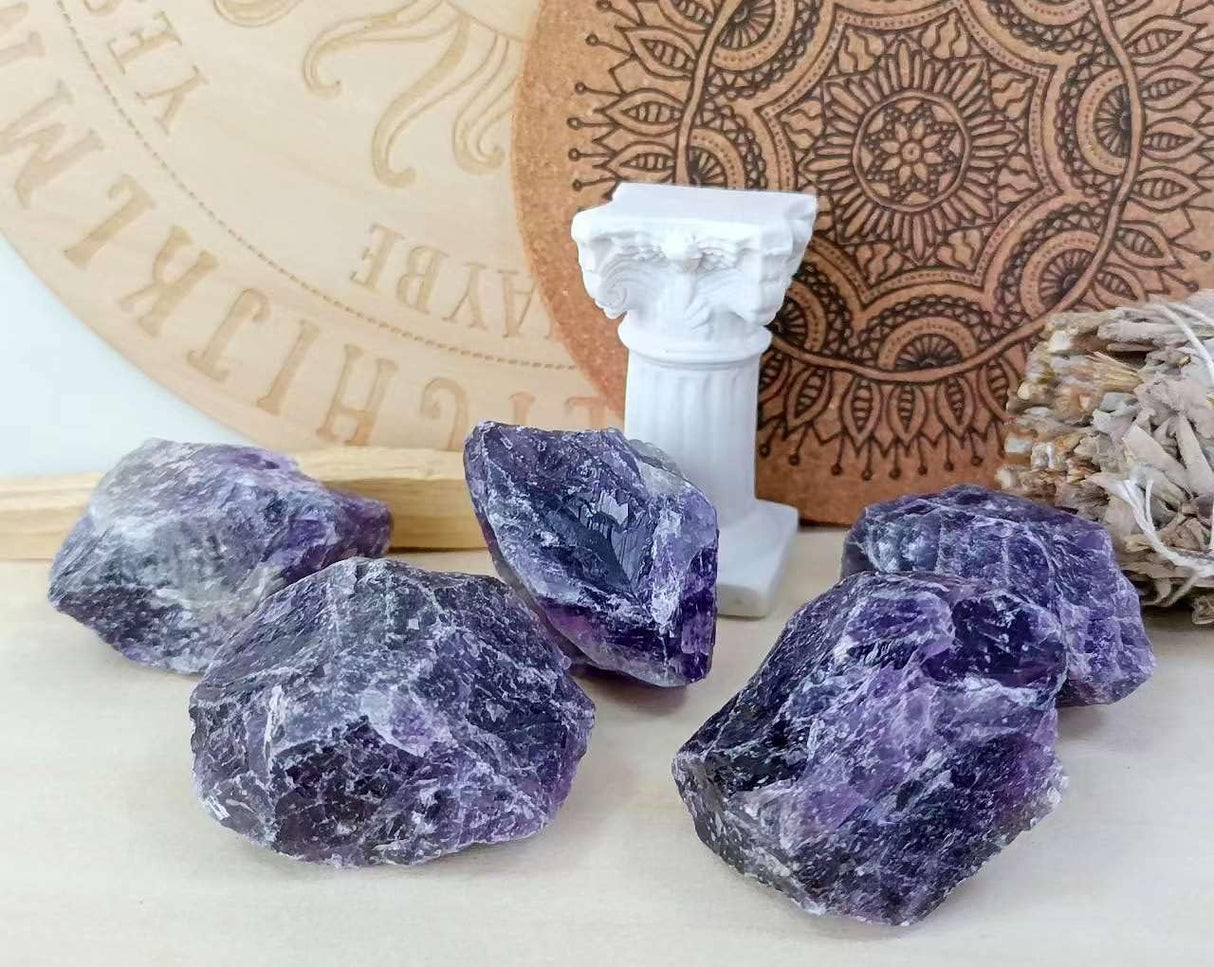 Amatista - Piedras naturales en bruto de 2 pulgadas, cristales
