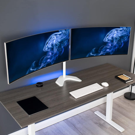 Soporte Doble para Monitor VIVO, Telescópico, STAND-TS38BW