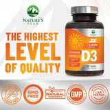 Suplemento de Vitamina D3 5000 IU - Alta Potencia, 120 Tabletas
