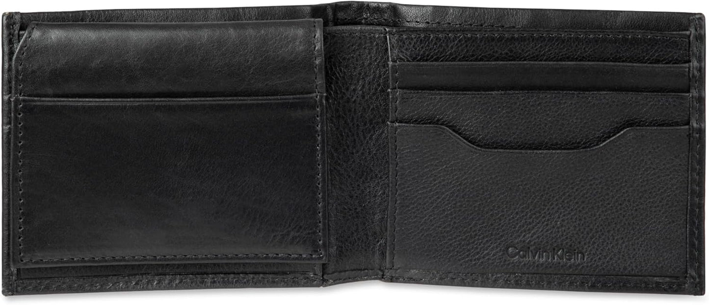 Billetera Bifold Minimalista de Piel RFID Calvin Klein con Slots