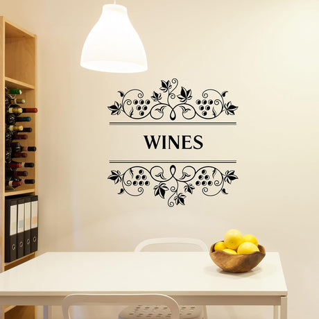 Vinilo Decorativo para Bar de Vino, Grape, Modelo ig6346
