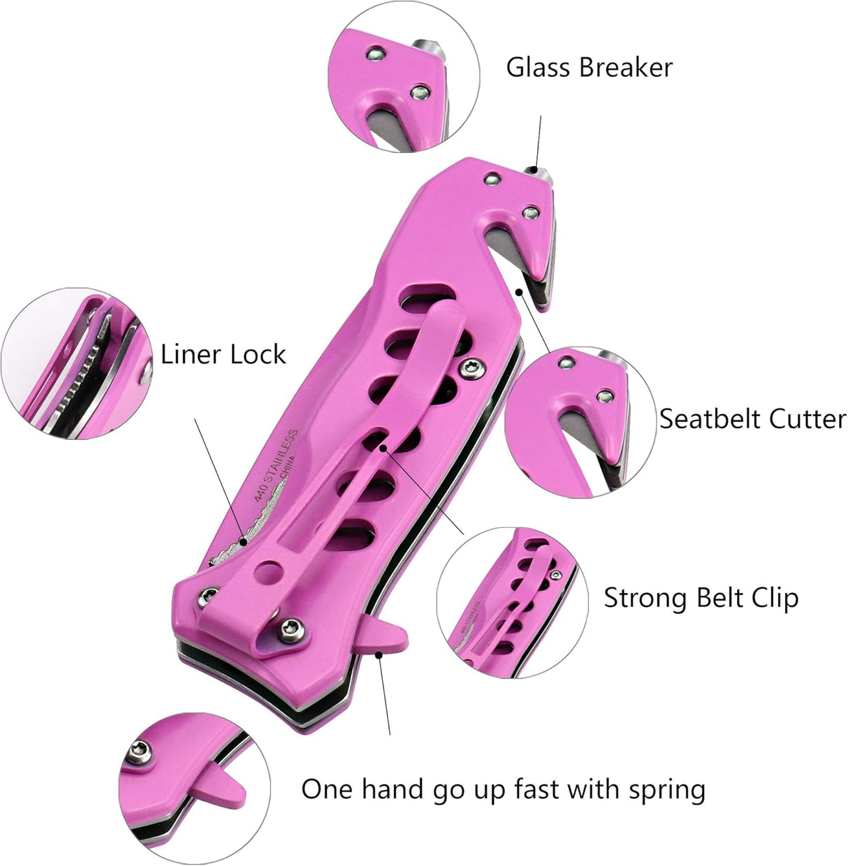 Cuchillo de bolsillo plegable de apertura asistida