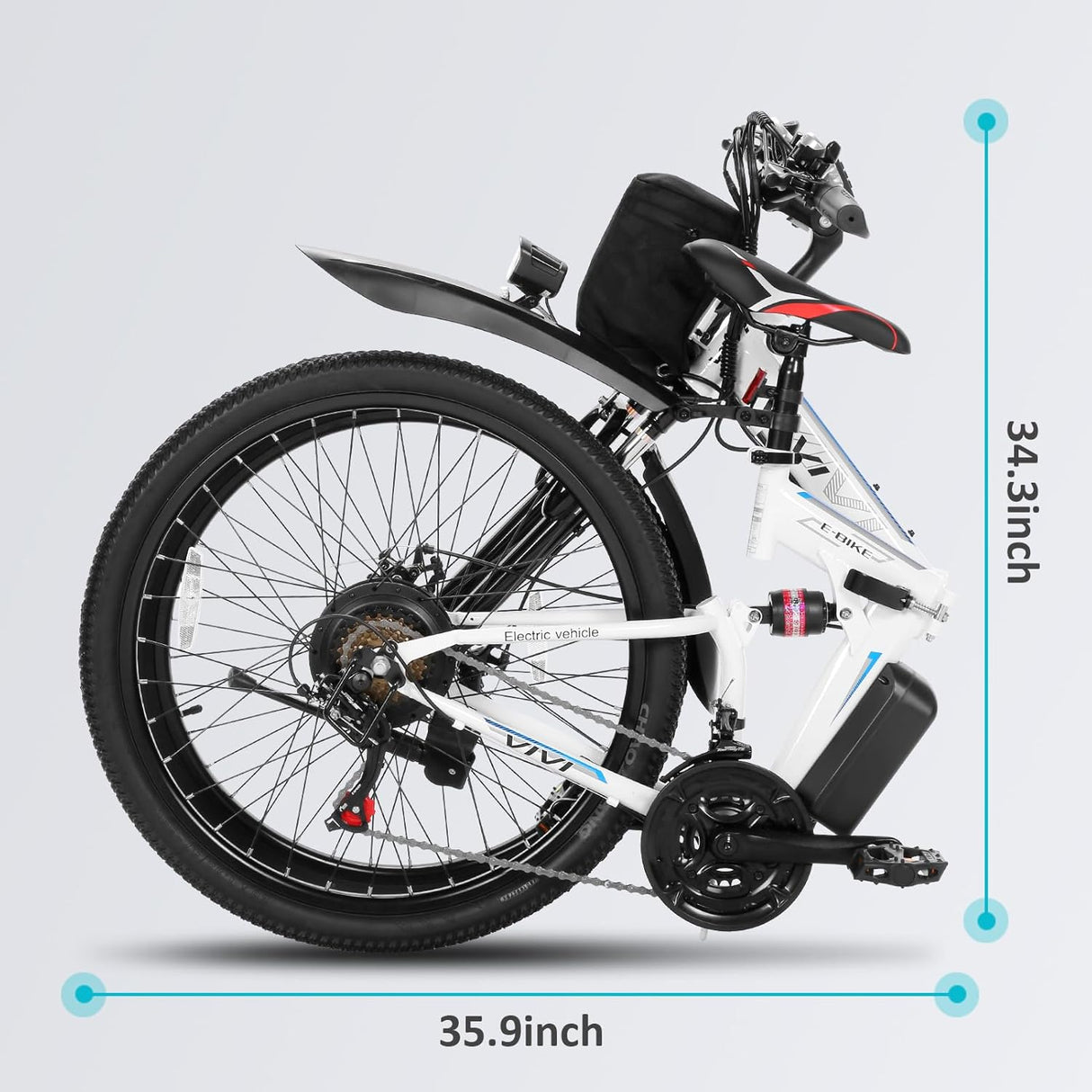 Bicicleta Eléctrica Vivi M026TGB 850W 21 Velocidades 26