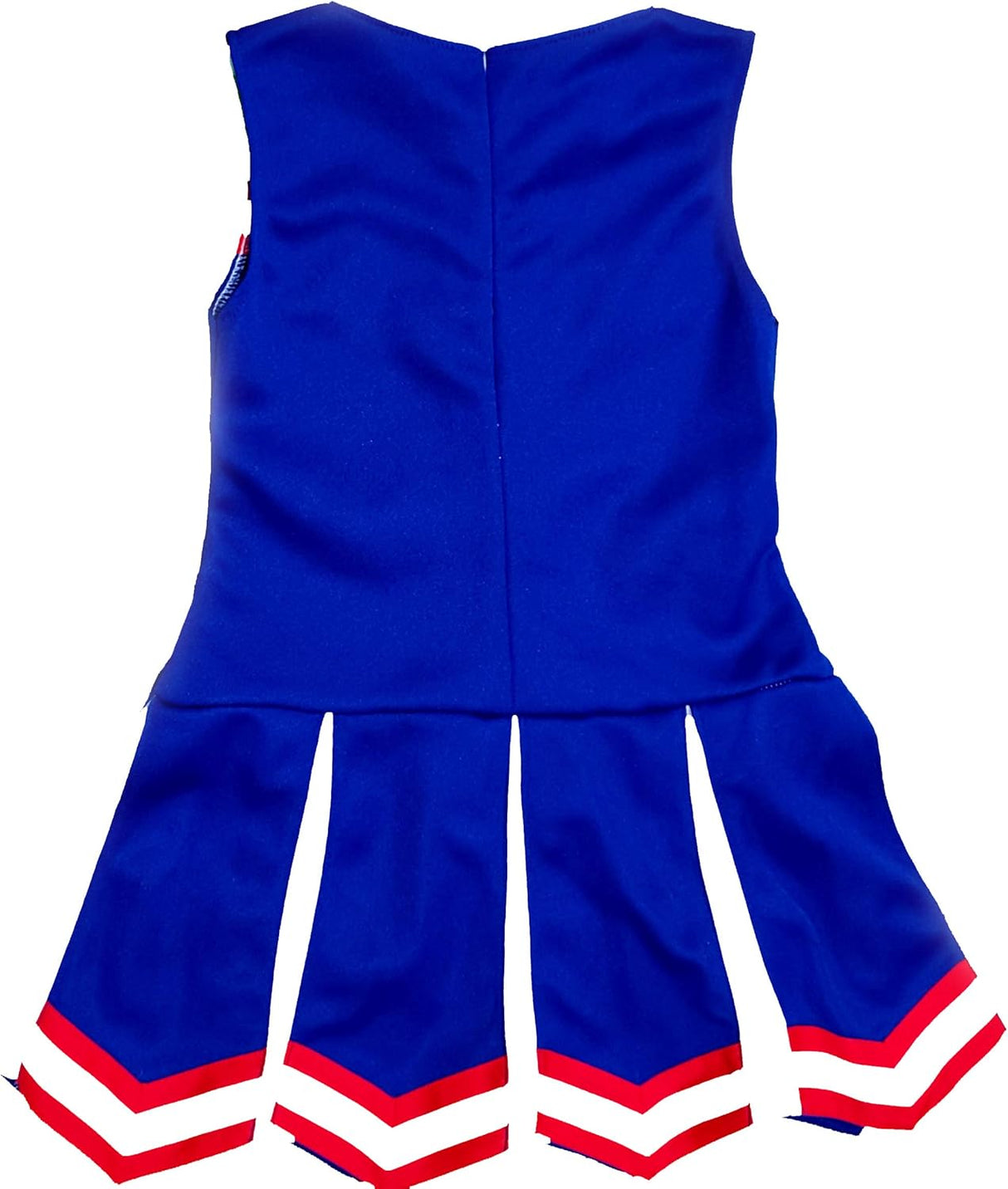 Disfraces de animadora para niñas talla XL azul con rojo