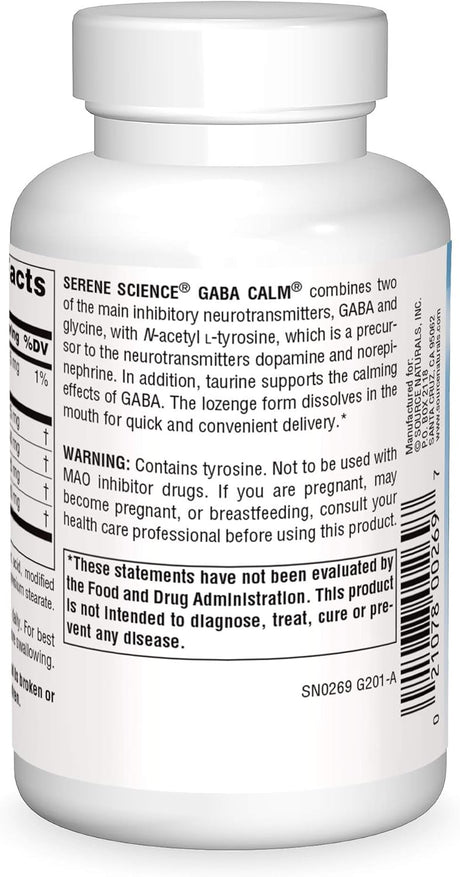 Suplemento Calmante Gaba Calm de Source Naturals  naranja