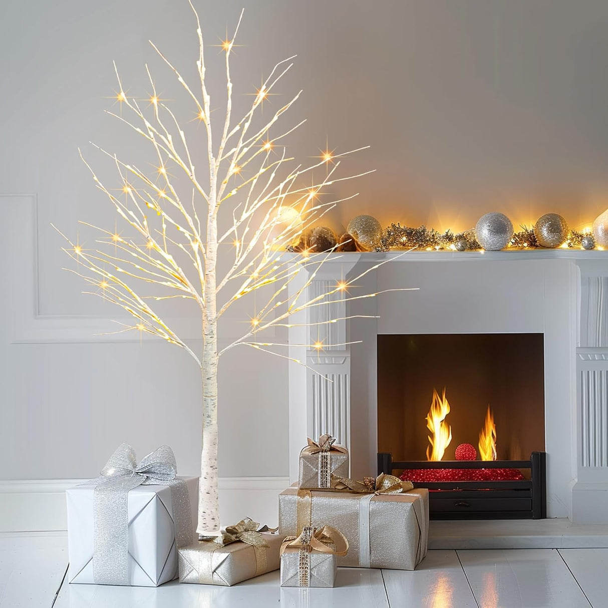 Árbol de Navidad LED TW SHINE 6 FT Pre-iluminado 144 luces