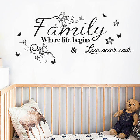 Vinilos de Pared, Decoración Hogar, Amor y Vida, Modelo 2023
