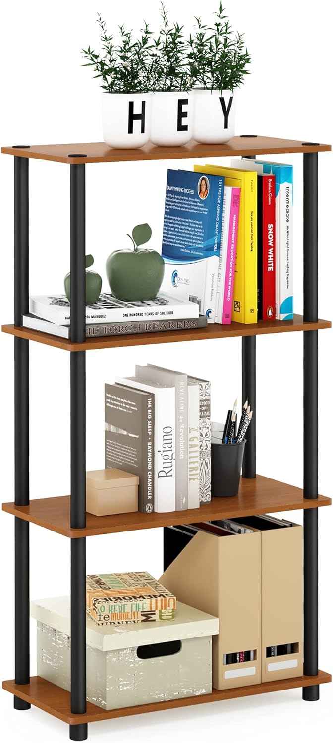 Estantería Multipropósito 4 Niveles Furinno Modelo 99557LC/BK