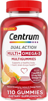 Suplemento Centrum MultiGummies Multi+ Omega 3  para adultos
