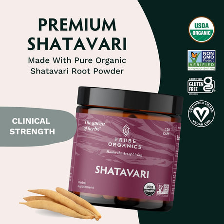 Suplemento orgánico de hierbas Shatavari  Balance hormonal