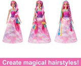 Barbie Dreamtopia Muñeca, Pelo Twist 'n Style, Extensiones y Accesorios