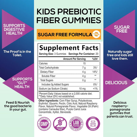 Suplemento de ositos de fibra para niños Nature's Nutrition