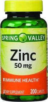 Suplemento de Zinc 50 mg Spring Valley 200 Ct Doble Pack