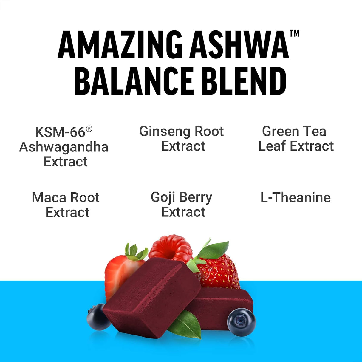 Suplemento Ashwagandha, Force Factor, 60 gomitas KSM-66