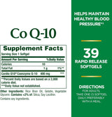 Natures Bounty Co Q-10 400mg 39 softgels