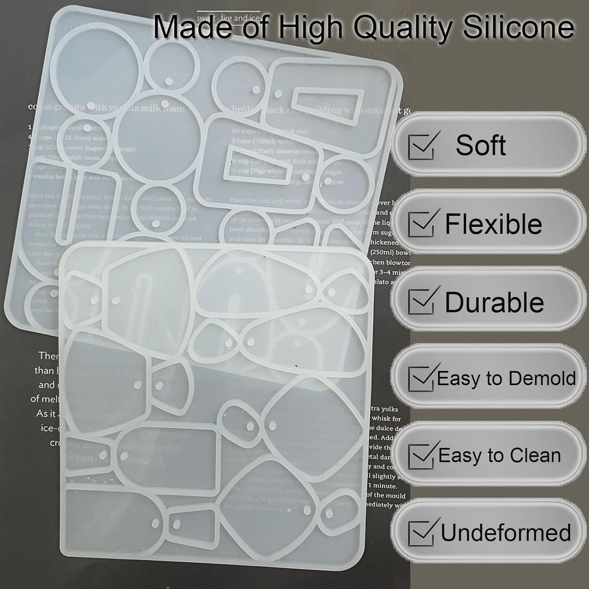 Moldes de Silicona para Pendientes Geométricos DIY 2 Pcs