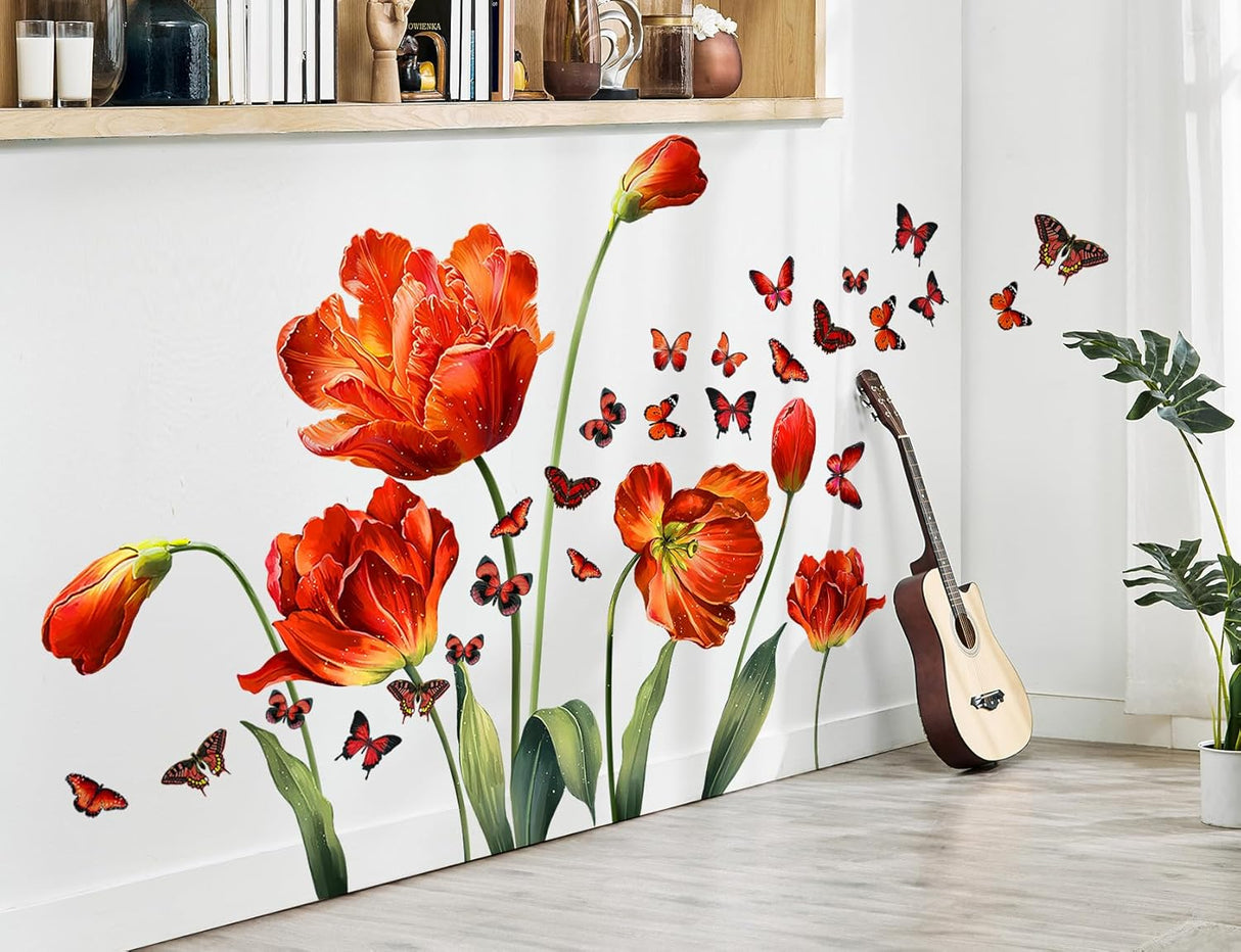 Stickers de Pared Floral LiveGallery para Niños y Salas, Modelo DIY