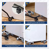 Carretilla de Muebles GCCSJ, 5 Ruedas, 360°, 3086 LB, Modelo 3086